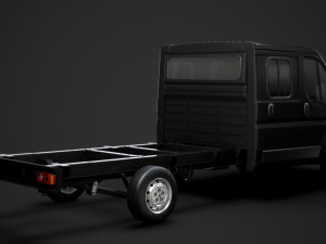 peugeot boxer manager chassis truck crew cab 4035xl wb 2014 3D Model