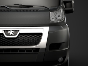 peugeot boxer manager chassis truck crew cab 4035xl wb 2014 3D Model