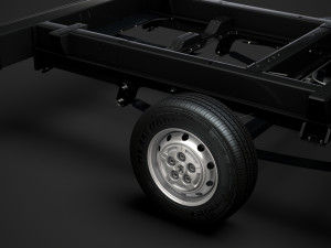 peugeot boxer manager chassis truck crew cab 4035xl wb 2014 3D Model