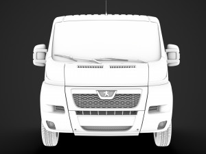 peugeot boxer manager chassis truck crew cab 4035xl wb 2014 3D Model