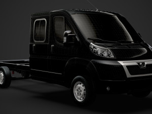 peugeot boxer manager chassis truck crew cab 4035xl wb 2014 3D Model