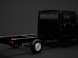 peugeot boxer manager chassis truck crew cab 4035xl wb 2014 3D Model