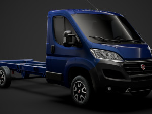 fiat ducato chassis truck single cab 4035xl wb 2019 3D Model