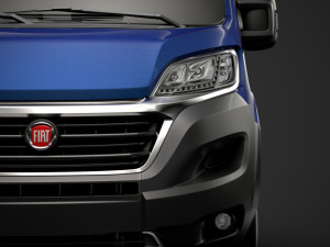 fiat ducato chassis truck single cab 4035xl wb 2019 Model 3D