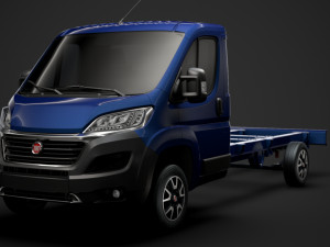 fiat ducato chassis truck single cab 4035xl wb 2019 Model 3D