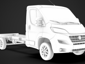 fiat ducato chassis truck single cab 4035xl wb 2019 Model 3D