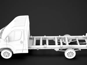 fiat ducato chassis truck single cab 4035xl wb 2019 Model 3D