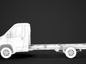 fiat ducato chassis truck single cab 4035xl wb 2019 Model 3D