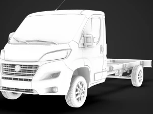 fiat ducato chassis truck single cab 4035xl wb 2019 3D Model