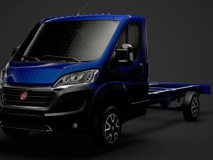 fiat ducato chassis truck single cab 4035xl wb 2019 3D Model