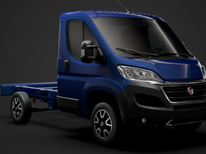 fiat ducato chassis truck single cab 3000wb 2019 3D Model