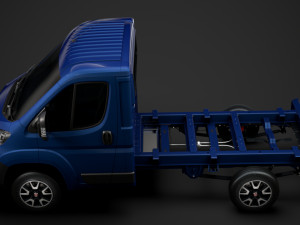 fiat ducato chassis truck single cab 3000wb 2019 Model 3D