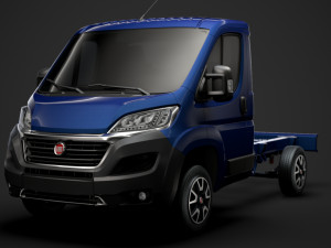fiat ducato chassis truck single cab 3000wb 2019 Model 3D