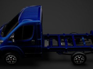 fiat ducato chassis truck single cab 3000wb 2019 Model 3D