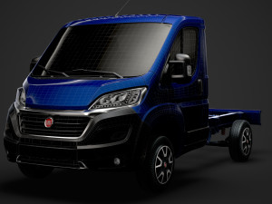 fiat ducato chassis truck single cab 3000wb 2019 Model 3D