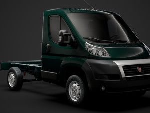fiat ducato chassis truck single cab 3000wb 2014 3D Model