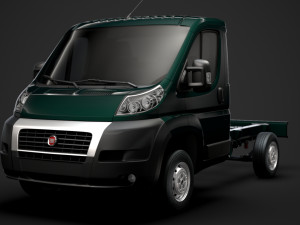 fiat ducato chassis truck single cab 3000wb 2014 Model 3D
