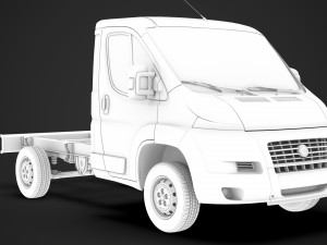 fiat ducato chassis truck single cab 3000wb 2014 Model 3D