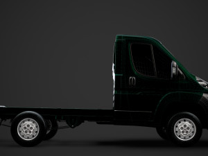fiat ducato chassis truck single cab 3000wb 2014 Model 3D