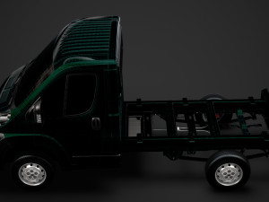 fiat ducato chassis truck single cab 3000wb 2014 Model 3D