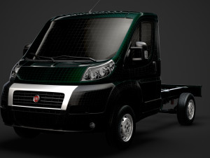 fiat ducato chassis truck single cab 3000wb 2014 Model 3D