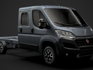 fiat ducato chassis truck crew cab 4035xl wb 2019 3D Model