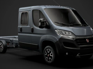 fiat ducato telaio camion doppia cabina 4035xl wb 2019 Modello 3D