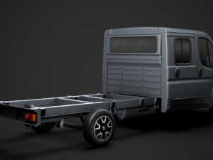 fiat ducato chassis truck crew cab 4035xl wb 2019 3D Model