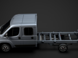 fiat ducato chassis truck crew cab 4035xl wb 2019 3D Model