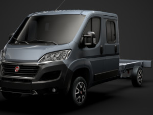 fiat ducato chassis truck crew cab 4035xl wb 2019 3D Model