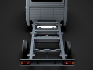 fiat ducato chassis truck crew cab 4035xl wb 2019 3D Model