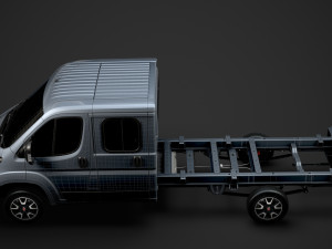 fiat ducato chassis truck crew cab 4035xl wb 2019 3D Model