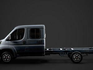 fiat ducato chassis truck crew cab 4035xl wb 2019 3D Model