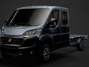 fiat ducato chassis truck crew cab 4035xl wb 2019 3D Model