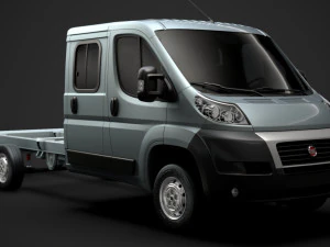 फिएट डुकाटो चेसिस ट्रक क्रू कैब 4035xl डब्ल्यूबी 2014 3D मॉडल