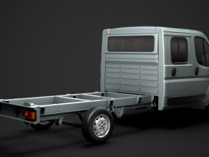 fiat ducato chassis truck crew cab 4035xl wb 2014 3D Model
