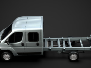 fiat ducato chassis truck crew cab 4035xl wb 2014 3D Model