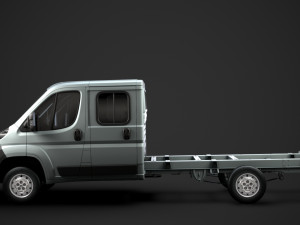 fiat ducato chassis truck crew cab 4035xl wb 2014 3D Model