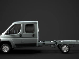 fiat ducato chassis truck crew cab 4035xl wb 2014 3D Model