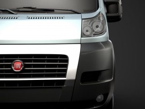 fiat ducato chassis truck crew cab 4035xl wb 2014 3D Model