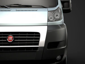 fiat ducato chassis truck crew cab 4035xl wb 2014 3D Model