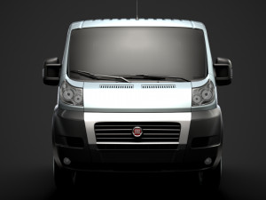 fiat ducato chassis truck crew cab 4035xl wb 2014 3D Model