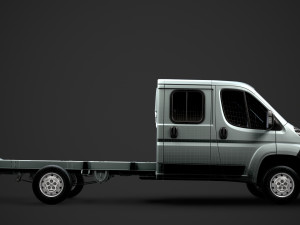 fiat ducato chassis truck crew cab 4035xl wb 2014 3D Model