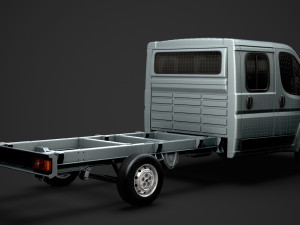 fiat ducato chassis truck crew cab 4035xl wb 2014 3D Model