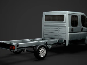 fiat ducato chassis truck crew cab 4035xl wb 2014 3D Model
