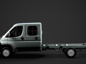 fiat ducato chassis truck crew cab 4035xl wb 2014 3D Model