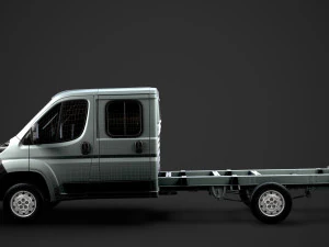fiat ducato chassis truck crew cab 4035xl wb 2014 3D Model