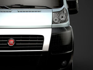 fiat ducato chassis truck crew cab 4035xl wb 2014 3D Model