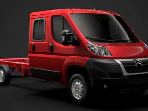 citroen jumper relais chassis vrachtwagen crew cab 4035xl wb 2014 3D Model