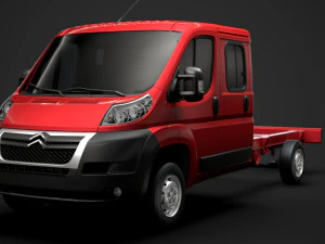 citroen jumper relay chassis truck crew cab 4035xl wb 2014 3D Model